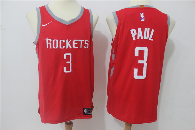Men Houston Rockets #3 Paul Red Game Nike NBA Jerseys->->NBA Jersey